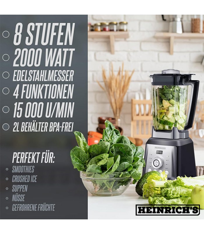 مشخصات، قیمت و خرید مخلوط کن 2000 وات هنریچ HPM 8160 | مرجع رسمی محصولات هنریچ آلمان