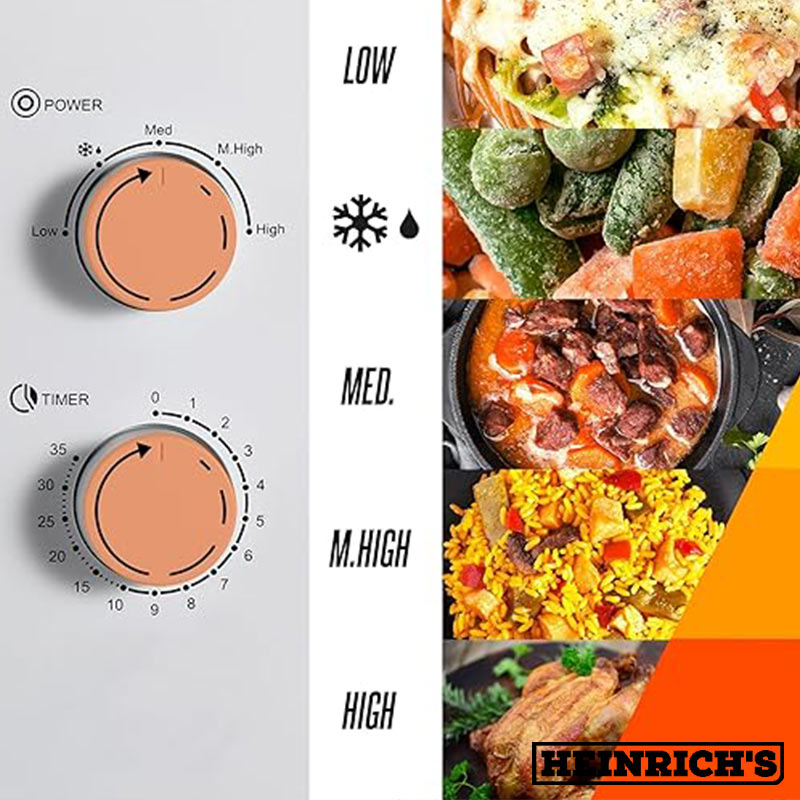 مایکروویو HMW 8845 هنریچ مجهز به تایمر و 5 سطح قدرت